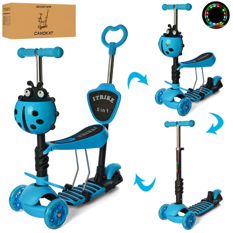 Самокат 5в1 iTrike Maxi JR 3-026-BL (blue) Самокат 5в1 iTrike Maxi JR 3-026-BL (blue)